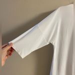 Joseph Ribkoff  white pop over blouse cinch waist elbow sleeve Sz 6 Photo 4