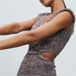 Self-portrait Pinot Space Dye Sleeveless Ribbed Cutout Midi Dress size Large Photo 3