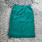 Vintage Morgan Miller Wool Blazer Skirt Suit Set Green 14 Photo 12