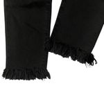 Just Black NWT,  Black Mid Rise Cropped Skinny Jean Fringe Hem, Sz 29 Photo 14