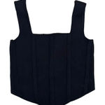 ZARA  Knit Stretchy Cropped Cami Tank Top Black Bustier SZ S #1137 Photo 0