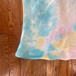 ZARA pastel pink blue and yellow tie dye cowl neck tank top Photo 2