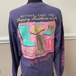 Simply Southern Preppy Southern Life Graphic Purple Long Sleeve Tee Photo 1