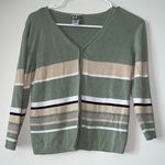 Vintage 90s Silk Cotton Blend Cardigan Green Photo 0