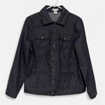 Laura Ashley Women's Black Studded Jean Denim Jacket Size S Photo 4