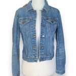 Banana Republic Factory Cropped Medium Wash Denim Western Style Back Yoke Small Blue Photo 4