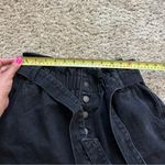 Forever 21  Black Denim Button Fly Paper Bag Tie Denim Shorts Size 29/8 Cotton Photo 1