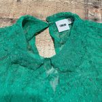 ASOS | Tiny FLAW Women's Green Lace Button Back Halter Shift Dress Sz 8 Photo 5