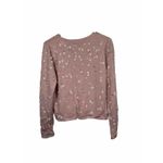 Worth Sweater Cardigan shell cami beaded Flower top fine knit Size‎ S Pink Photo 4
