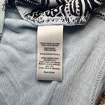 EXPRESS  Blue Black Floral Print Back Tie Scoop Neck Blouse Tank Top Small Casual Photo 5