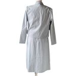 Vintage 80s Union Made Blue White Red Seersucker Dresss with Jacket Size 8 Photo 3