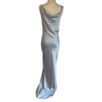 Norma Kamali Maria Gown in Silver Small New Womens Long Maxi grey dress Photo 5