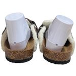 NWOT Fitory Plaid Mule Slip Ons Cork Footbed Cozy Cabincore Holiday Women’s 12 Brown Photo 4