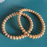 Multipack Cultured Freshwater Dyed Pearl Stretch Bracelets 4 Piece Set Red Photo 1