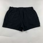 Old Navy Black Linen Blend High Rise Pull On Shorts M Photo 4