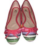 Madison ( cookie ) brand super cute colorful basket weave slip on flats! Pink Size 10 Photo 4