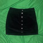 Wilfred Free Corduroy Black A-Line Button Down Mini Skirt size 8 Photo 1