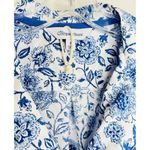 The Company Store Nightshirt Small Cottagecore Button Front Cotton Nightgown Blue Photo 4