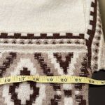 Old Navy Cream and Brown Geometric Oversized Sweater Medium Photo 2