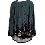 Green Embellished Bell Sleeve‎ Tunic Size XL Photo 1