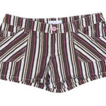 Xhilaration Y2k brown, white, and pink low rise micro mini shorts Photo 0