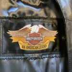 HARLEY DAVIDSON OFFICIAL WOMEN’S BLACK LEATHER SIDE TIES FULL ZIP VEST SIZE LG Photo 7