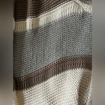 Chico's Chico’s Calvi Open Front Long Cream & Metallic Duster Vest Sweater Sz Med (1) Photo 7