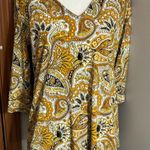 Michael Kors -  Women Shirt Top Medium Yellow Black  Open Shoulder Marigold Photo 0