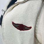 Harley Davidson Vintage Heavy Zip Cardigan Turtleneck Sweater Sz 2W Cream Tan Photo 1