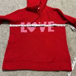 Cupcakes and Cashmere‎ Small S LOVE Pullover Hooded Sweater hoodie red Photo 3
