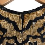 Laurence Kazar Vintage Gown Dress Short Sleeve Embellished 100% Silk Black PXL Photo 10