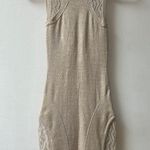 Bebe  | Metallic Tan Bodycon Fitted Dress XXS Photo 0