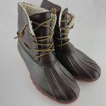 Seven7  Boots Womens 9 Rubber Duck Boots Faux Leather Sheepskin Lining Photo 3