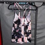 Old Navy  Black and Pink Floral Active Tank Top Photo 3