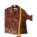 Wild Fern size medium distressed faux leather red Moto jacket Photo 6