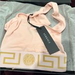 Versace  Grecca border scoop Pink and Gold Women's bralette size 5 Authentic Photo 1