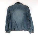 One by One Womens Denim Jacket Vintage Retro Trucker Medium Wash Fading US L Blue Size L Photo 1