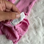 Aerie  Pink Waffle Henley Long Sleeve Size Medium Photo 9