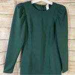 H&M puff sleeved green fitted dress Size Medium Photo 3