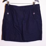 Lilly Pulitzer Women's Cotton Poplin Button Pocket Postage Stamp Mini Skirt Blue Photo 0