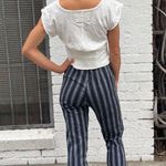 Brandy Melville boho black striped high-waisted straight-leg pants xs Photo 2