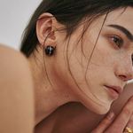 Onyx Earrings,  Hoop Earrings Photo 1