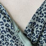 All in Favor Sage and Teal Animal Print Dress Photo 2