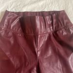 Burgandy leather pants Red Size 0 Photo 3