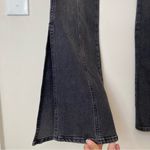 frame denim FRAME Le High Flare Side Slit Jeans Obsidian Clean Black/Gray Sz 26 Photo 7