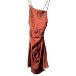 Line and Dot  NWT sunset orange cross tie back slip dress mini M sexy date night Photo 3