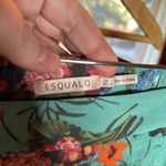 Esqualo Teal Floral Mini Lined Skirt w/ Bottom Ruffle Size 6 Blue Photo 3