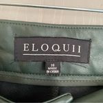 Eloquii  Classic Fit Slim Faux Leather Pant Women’s Size 16 Green Photo 8