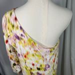 Future Collective One Shoulder Maxi Dress M Watercolor Print Linen Blend‎ Yellow Size M Photo 4