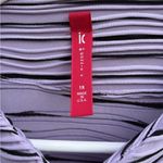 EUC IC by Connie K Ribbed Wave Stripe Jacket Top Lavender Black Size 1X Photo 2